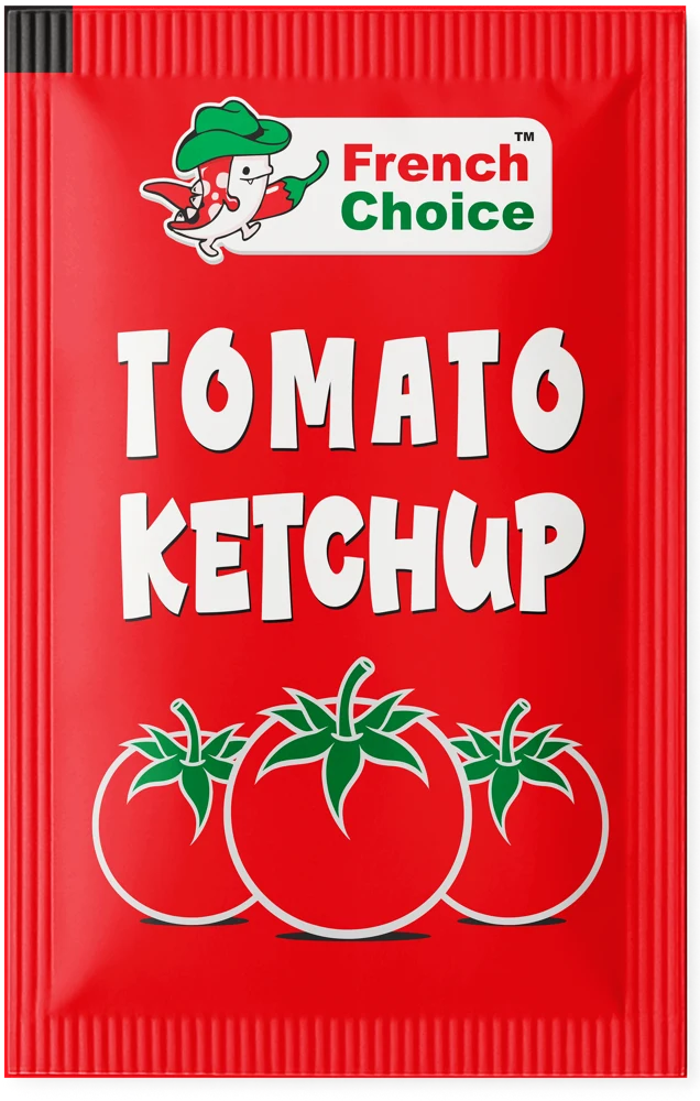 French Choice Tomato Ketchup — 9 g Red Sachet