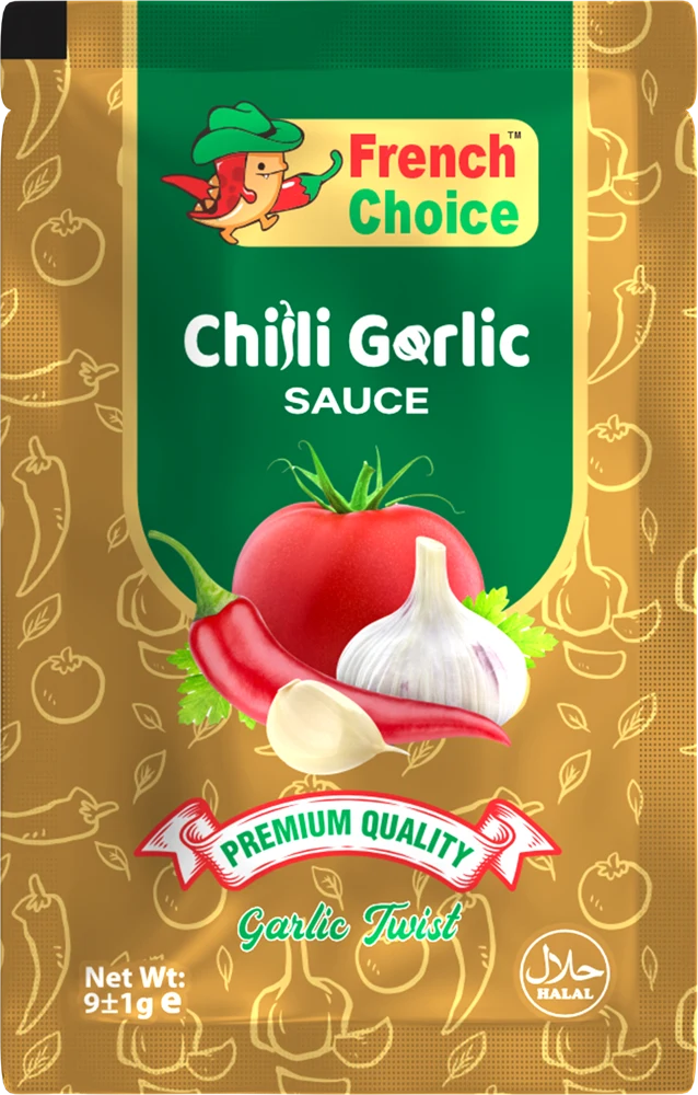 French Choice Chilli Garlic Sauce — 9 g Gold Sachet