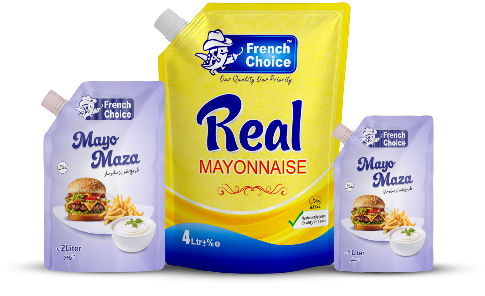 French Choice Real Mayonnaise and Mayo Maza pouches